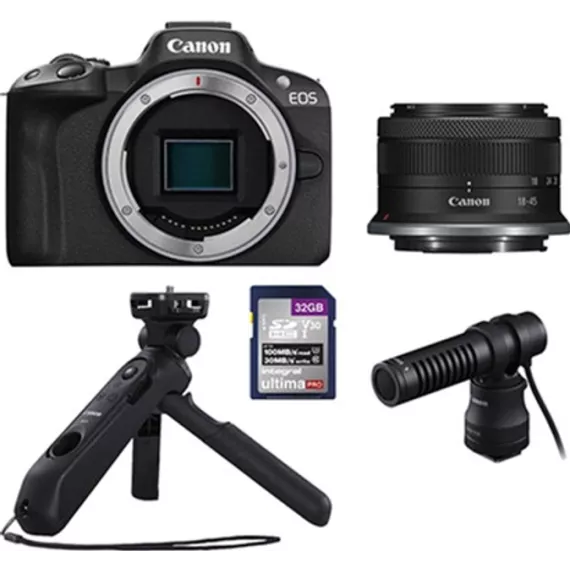 Фотоаппарат Canon EOS R50 Content Creator Kit (5811C036AA) 