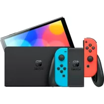  Игровая приставка Nintendo Switch, неоновый синий/неоновый красный